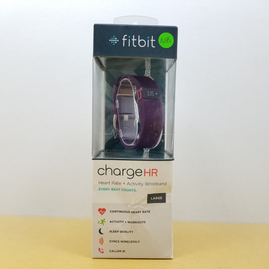 Fitbit charge HR Activity Fitness Sleep Tracker Smartwatch Plum -LARGE