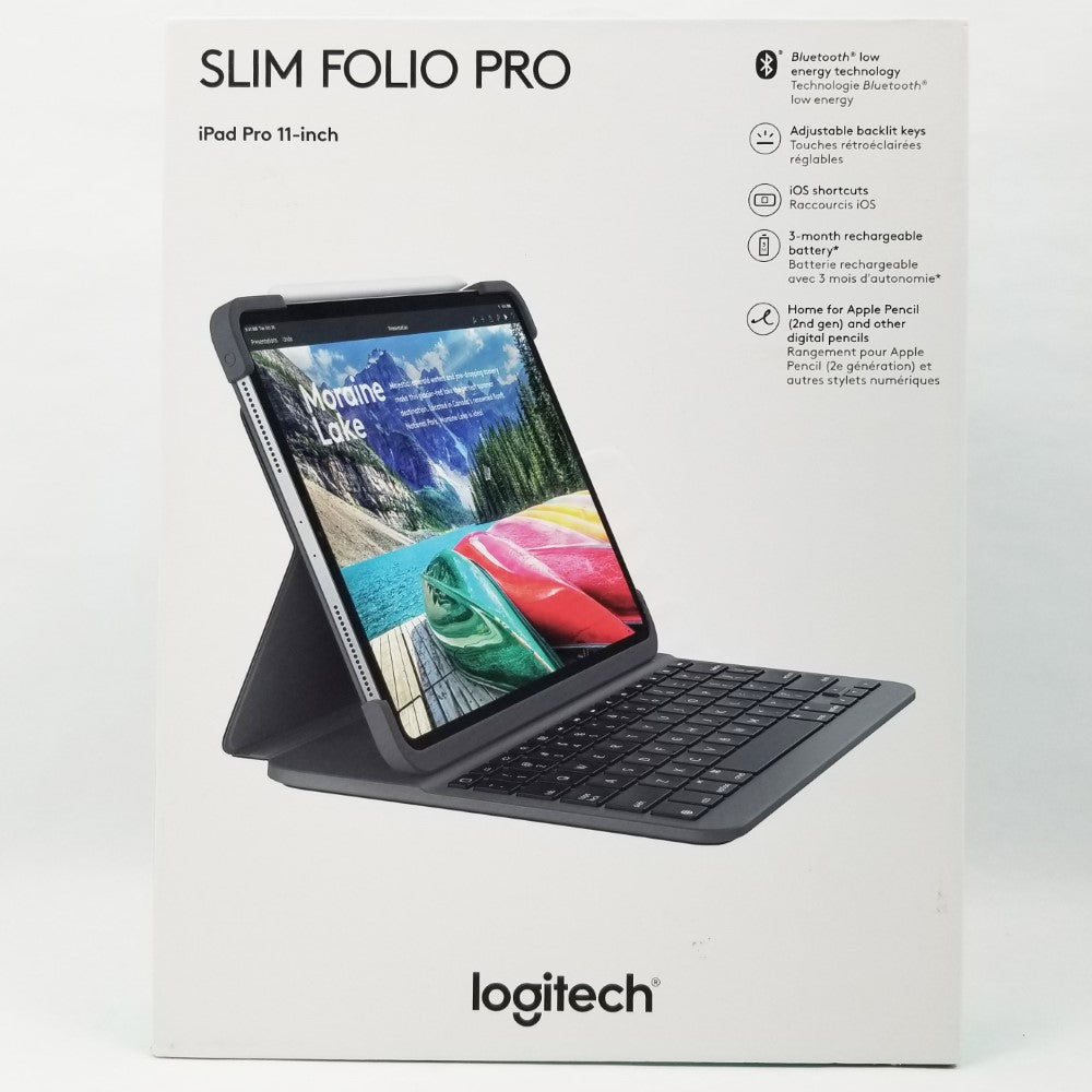 LOGITECH Slim Folio Pro Bluetooth Keyboard Case for Apple iPad Pro 11"